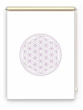 Rollo Blume des Lebens flieder blanco - Sichtschutz Extartiqe